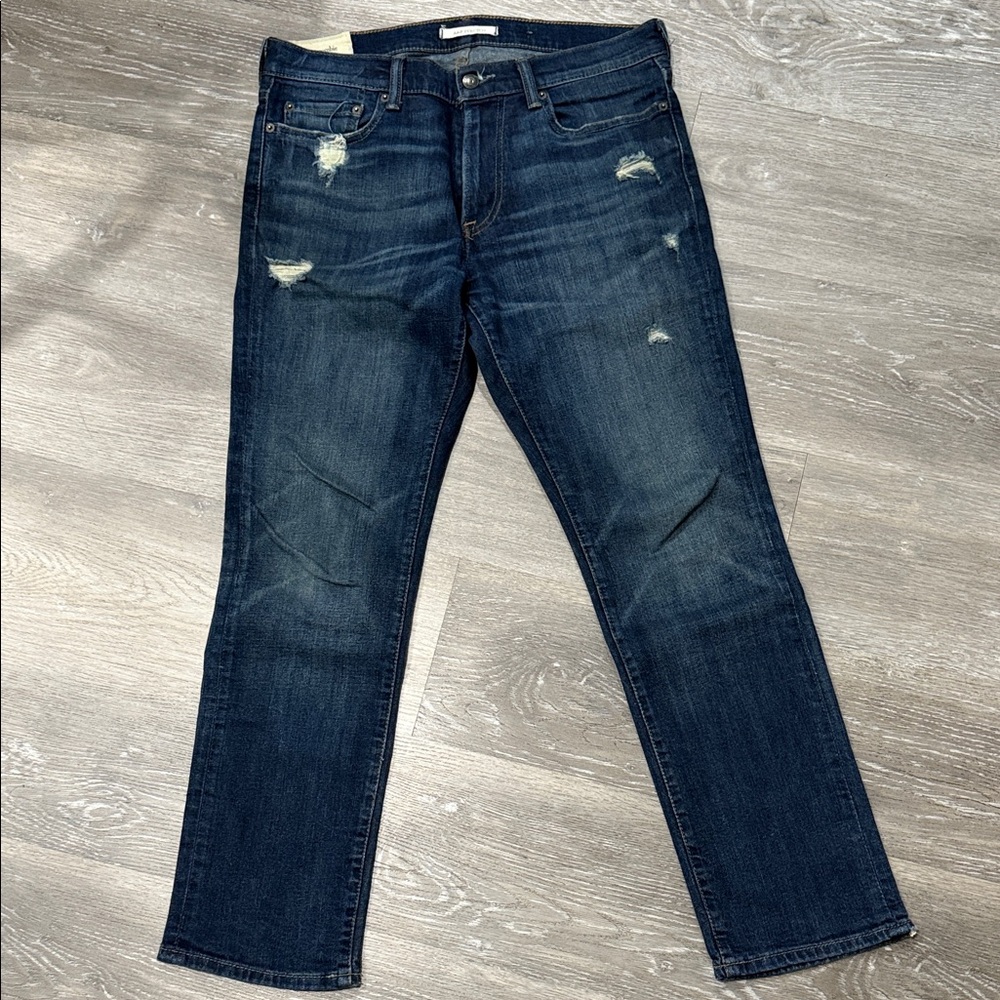 Abercrombie & Fitch Men's Dark Blue Straight Jeans